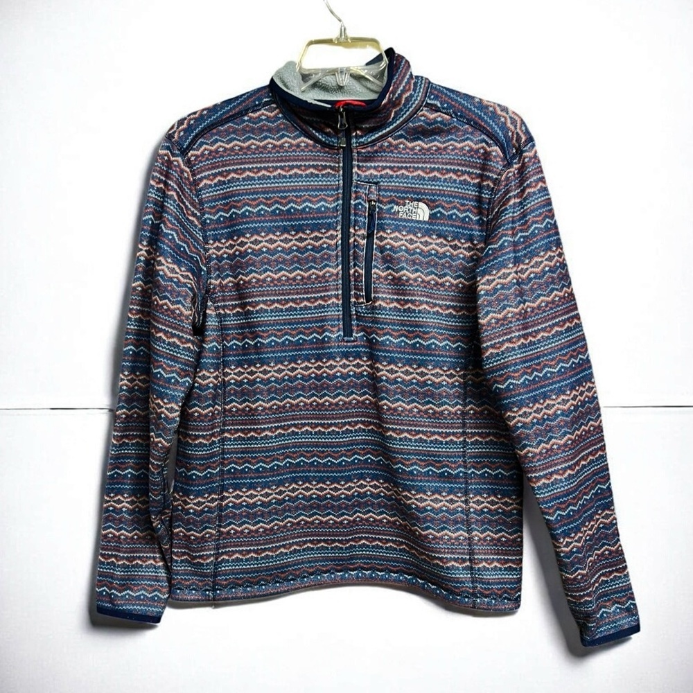🌻The North Face Geometric Zigzag Outdoor Pullover Men’s Medium - Picture 3 of 9